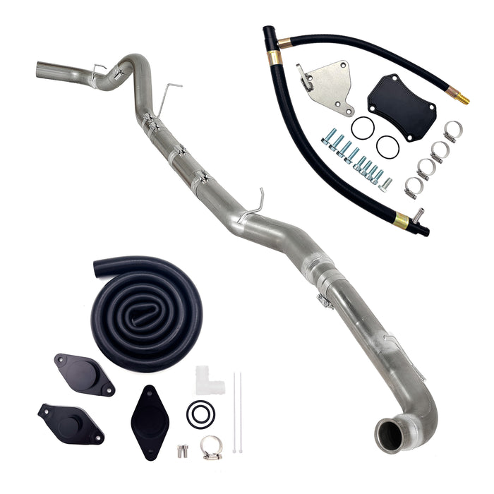 2011-2015 LML 6.6L Duramax 4" DP-Back DPF delete Pipe & EGR Cooler Delete Kit