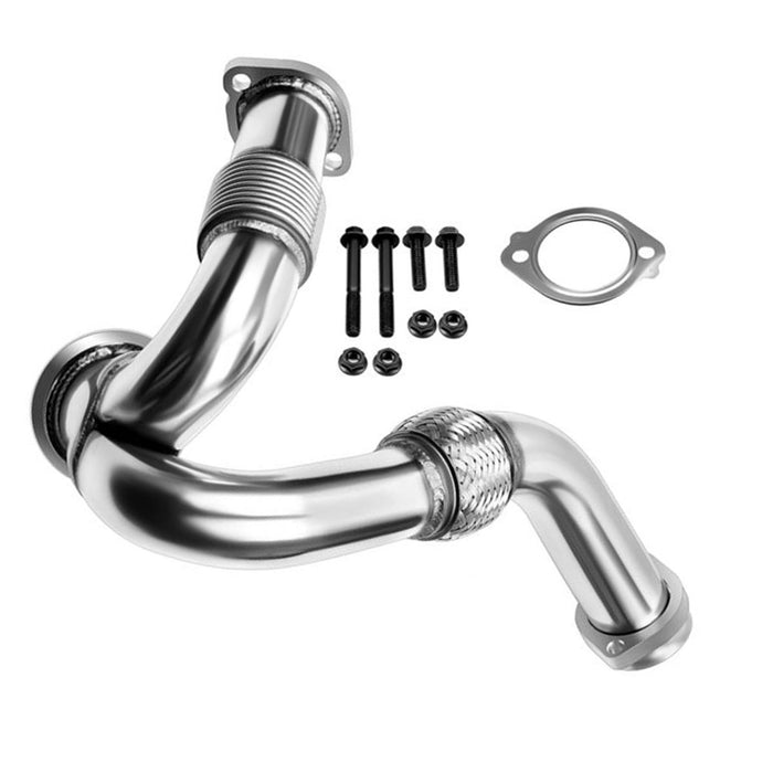 TruckTok 2003-2007 6.0L Ford F250 F350 F450 Powerstroke Diesel Heavy Duty Polished Exhaust Up-Pipe Y-Pipe