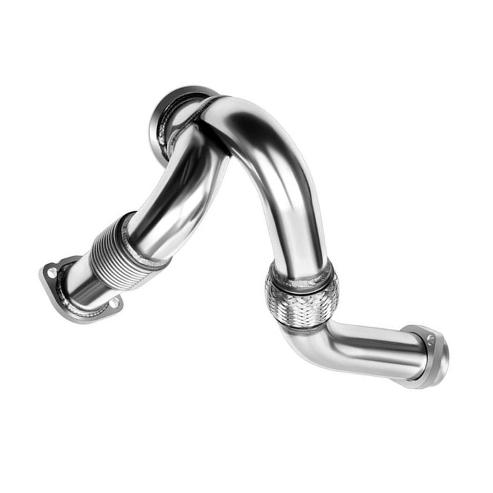 TruckTok 2003-2007 6.0L Ford F250 F350 F450 Powerstroke Diesel Heavy Duty Polished Exhaust Up-Pipe Y-Pipe