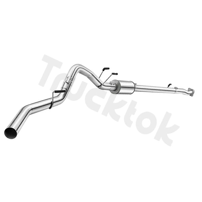 TruckTok 2011-2022 6.7L Ford 4″ Powerstroke Down-pipe Back DPF Delete Race Pipe (With Muffler)