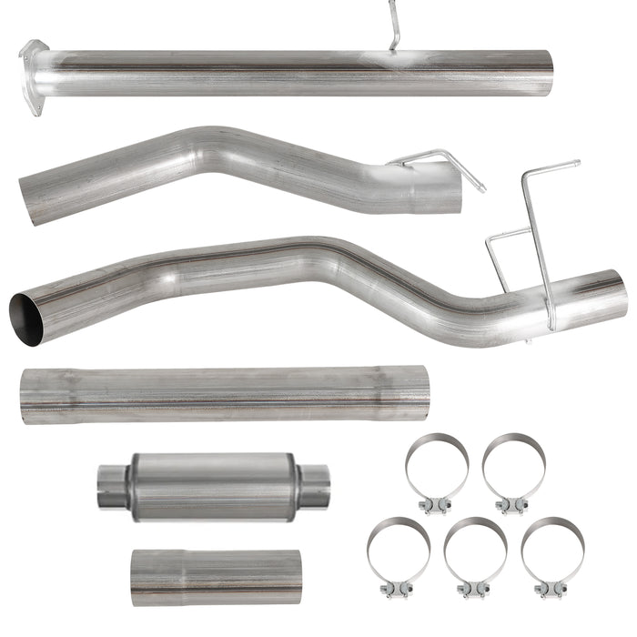 TruckTok 2013-2018 6.7L Dodge Ram Cummins 4" Downpipe back DPF Delete Pipe (With Muffler)