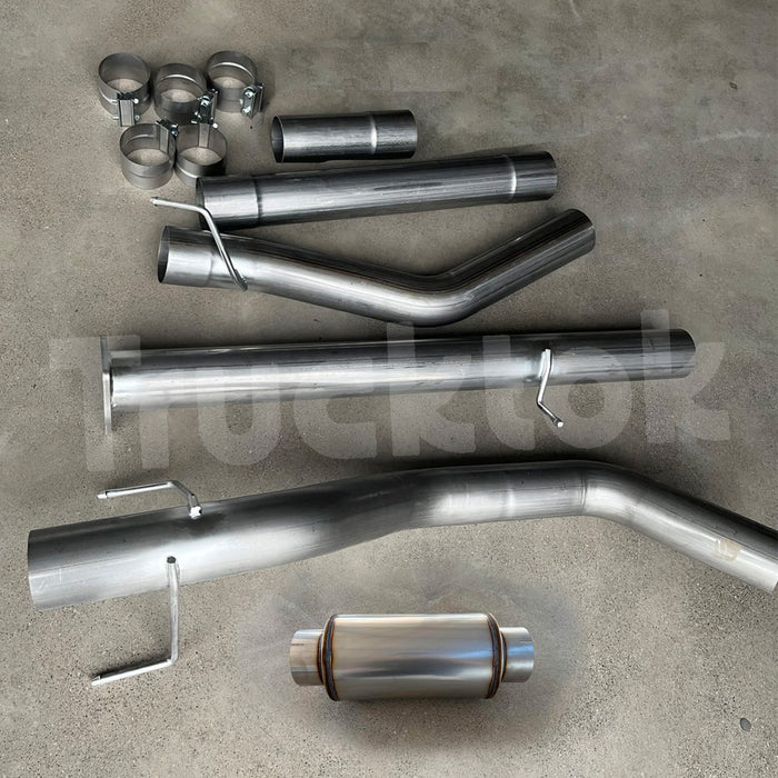 TruckTok 2013-2018 6.7L Dodge Ram Cummins 4" Downpipe back DPF Delete Pipe (With Muffler)