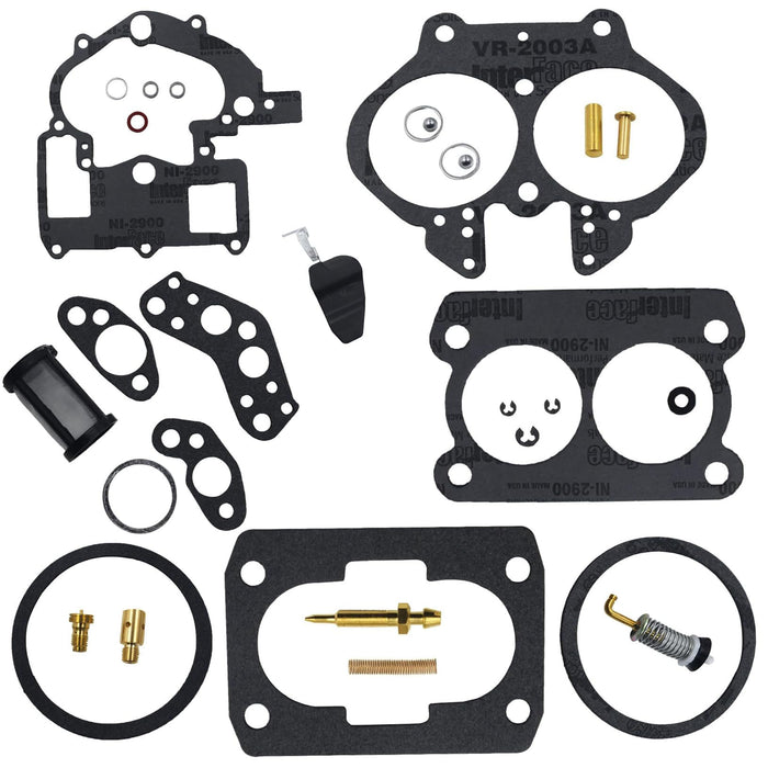 TruckTok Carburetor Rebuild Kit for Mercury Marine 3.0L 4.3L 5.0L 5.7L Mercarb 2 BBL Carburetor