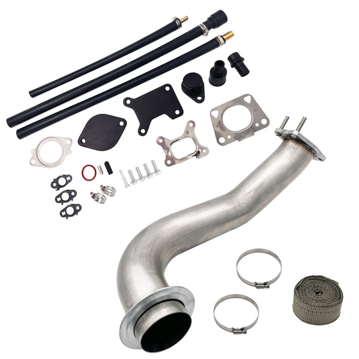 TruckTok 2017-2022 6.6L Duramax 4" DPF Race pipe & 3.5'' Downpipe & EGR Cooler Delete kit